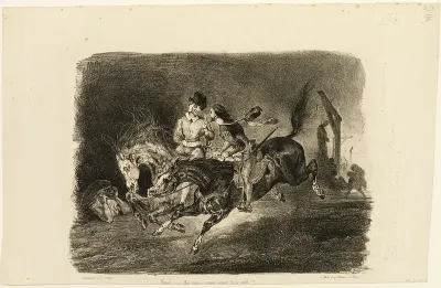 Faust and Mephistopheles Galloping Through the Night of the Witches' Sabbath