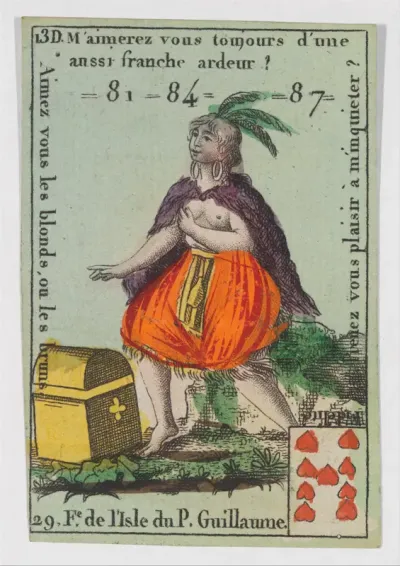 F.e de l'Isle du P. Guillaume, from the playing cards (for quartets) "Costumes des Peuples Étrangers"