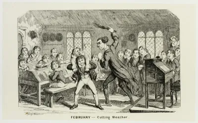 February - Cutting Weather from George Cruikshank's Steel Etchings to The Comic Almanacks: 1835-1853