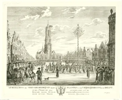 Feest bij planten van vrijheidsboom te Delft, 1795