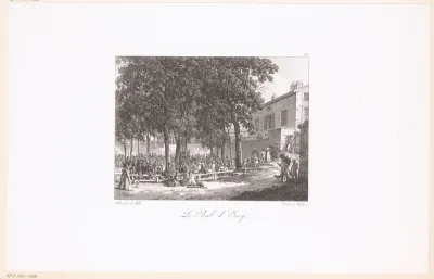 Feest in de buitenlucht bij het kasteel van Issy