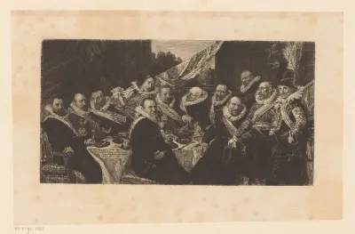 Feestmaal van de officieren van de Haarlemse Sint Jorisschutterij