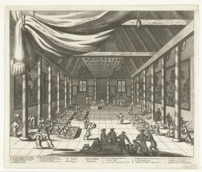 Feestmaal voor het Hollandse gezantschap in het paleis, 1667