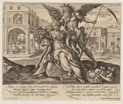 Felicitas et Opulentie Typus, from Time with Virtues and Vices