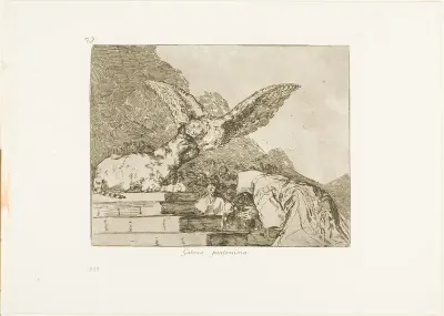 Feline pantomime, plate 73 from The Disasters of War
