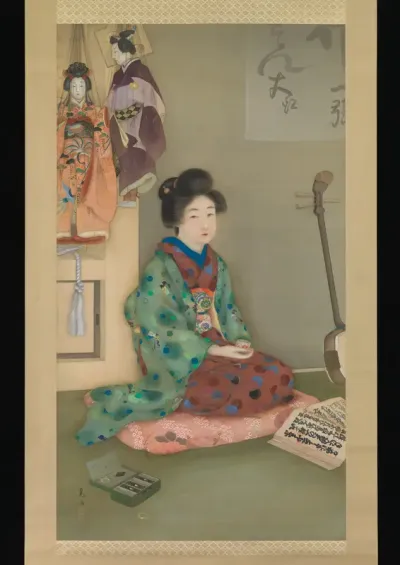 Female Chanter for Jōruri Puppet Theater