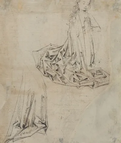Female Figure Kneeling in Prayer [verso]
