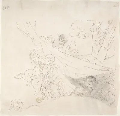 Female Figure with Cherubs