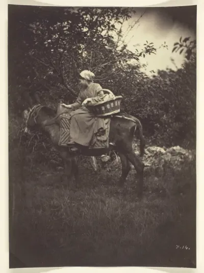 Female Peasant Riding Donkey