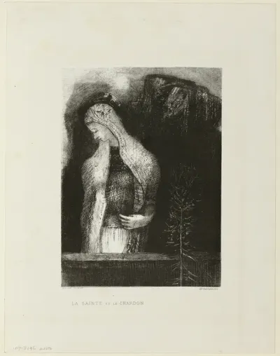 Female Saint and Thistle