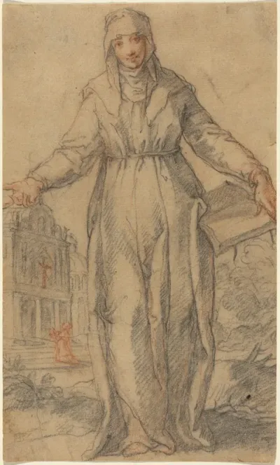 Female Saint (Saint Clare of Assisi or Saint Catherine of Siena?)