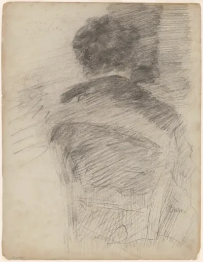 Femme assise vue de dos