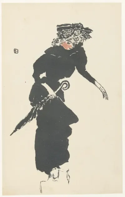 Femme au parapluie