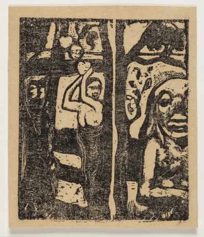 Femme cueillant des fruits et Oviri