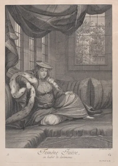 Femme Juive, en habit de cèrèmonie, plate 64 from "Recueil de cent estampes représentent differentes nations du Levant"