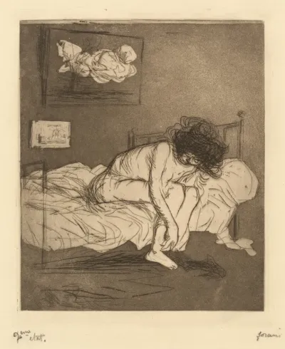 Femme mettant son bas (Woman Putting On Her Stockings)