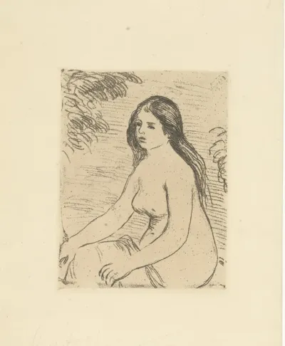 Femme nue assise