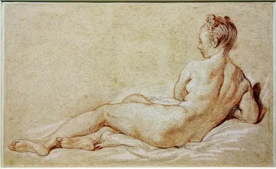 Femme nue couchée vue de dos
