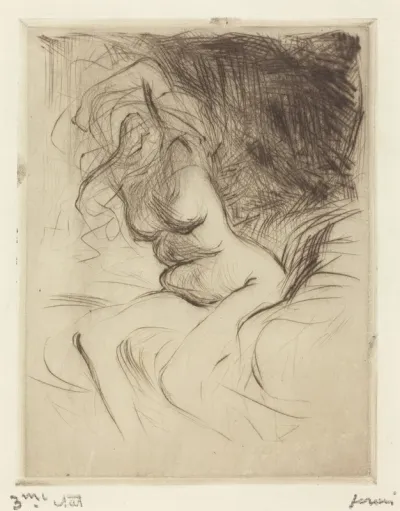 Femme nue passant sa chemise (Nude Woman Taking Off Her Chemise)