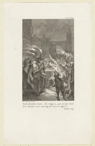 Ferdinand bij het dode lichaam van Cecilia
