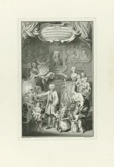 Ferdinand VI als opvolger van Filips V ten midden van zijn familie