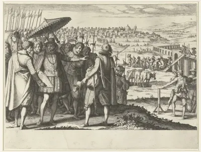 Ferdinando I de' Medici laat het aquaduct bij Pisa repareren