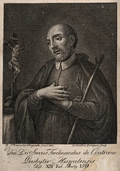 Fernando de Contreras contemplating Christ on the cross