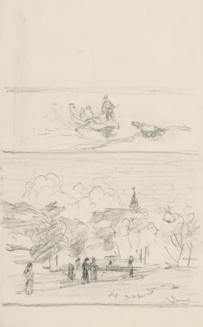 Ferrymen on his Way to Church
