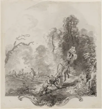 Fête Champêtre with a  Seesaw (La Bascule)