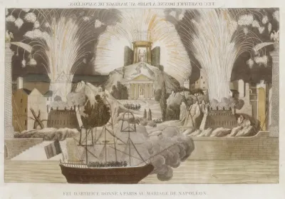 Feu d'Artifice donné à  Paris au Mariage de Napoléon