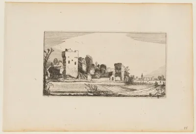 Fields Before Ruins Transformed into Farms, from Twelve landscapes with Figures