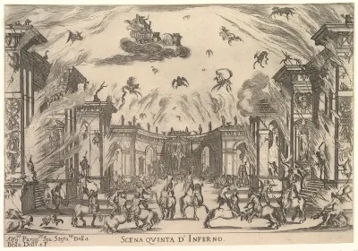 Fifth scene, the Inferno, from "The Marriage of the Gods" (Le nozze degli Dei)