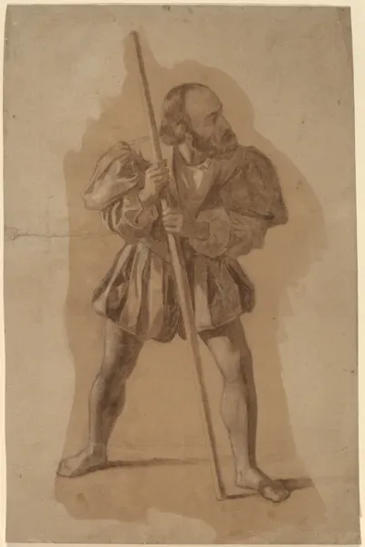 Figure Costume Study for Columbus Mural, Washington, D.C.