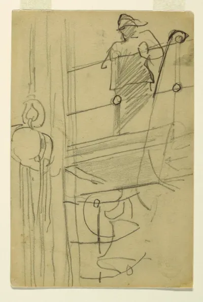 Figure in Oilskins at a Ship's Railing