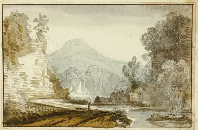 Figure of River below Cliff