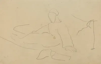 Figure Seated on the Ground [recto]