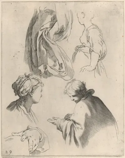 Figure Studies, from "Drawing Book"