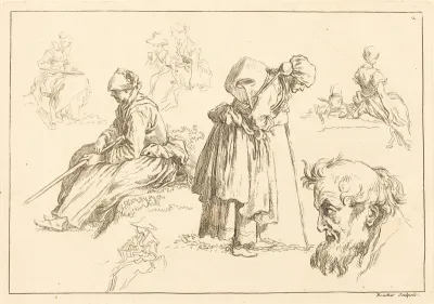 Figure Studies including Woman with a Kettle