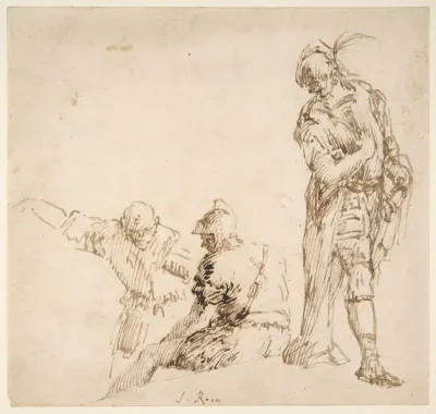 Figure studies: seated and standing men