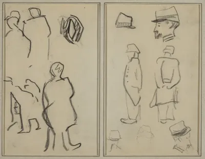 Figure Studies; Studies of Soldiers [verso]