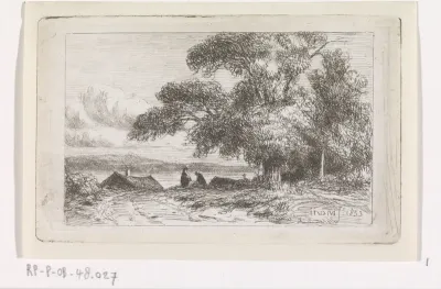 Figuren aan een landweg