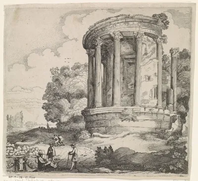Figuren bij de Tempel van Sybille te Tivoli