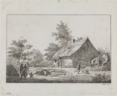 Figuren bij een boerderij