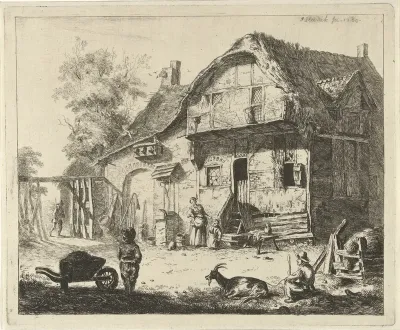 Figuren bij een boerenhofstede