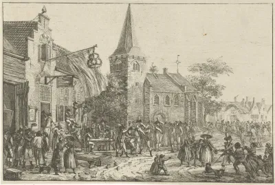 Figuren bij een herberg