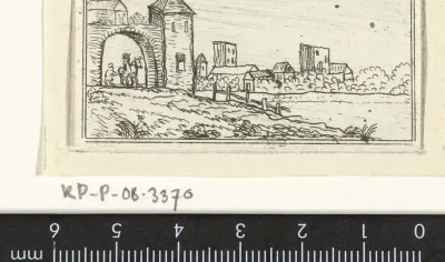 Figuren bij een stadspoort