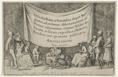 Figuren bij manden met vruchten en goenten