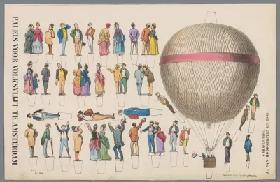 Figuren en een luchtballon