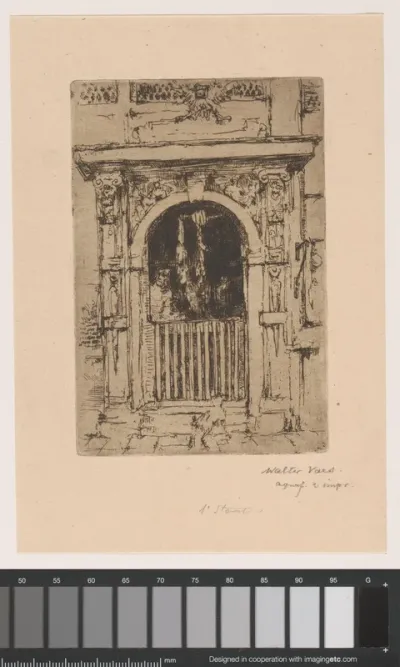 Figuren in de deuropening van De Steenrots te Middelburg