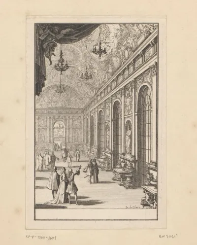 Figuren in de grote zaal in het kasteel van Versailles
